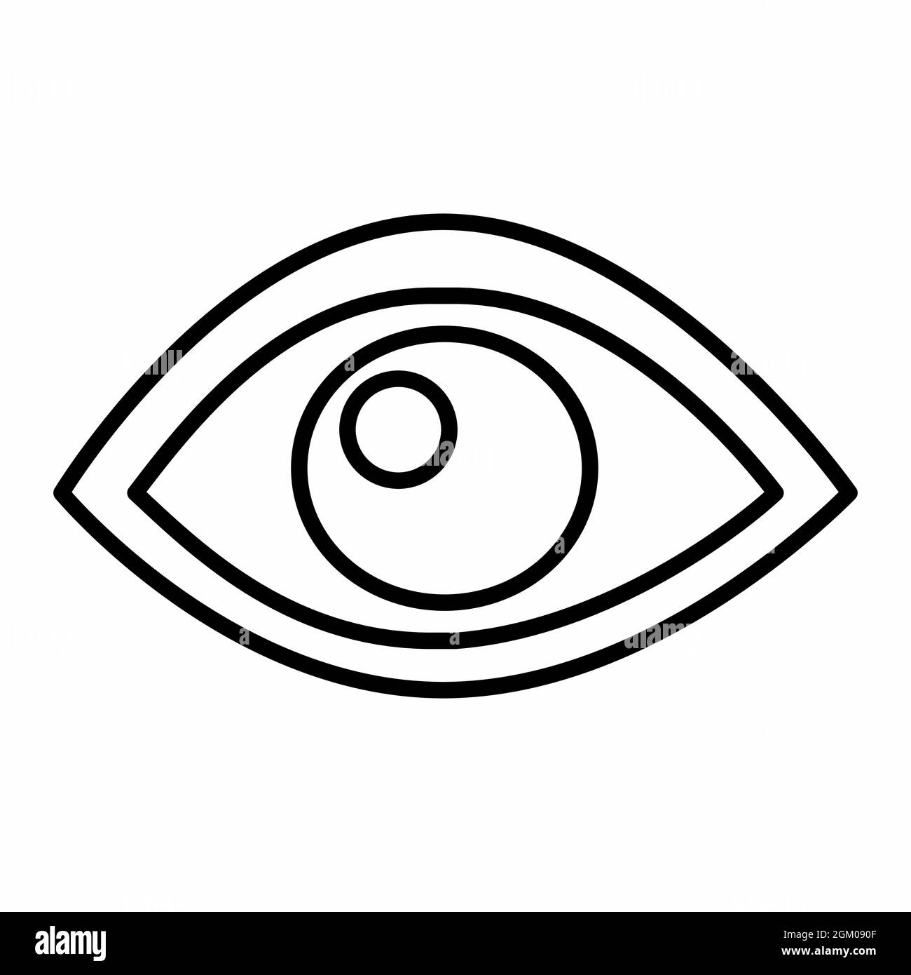 Icon Vector of Eye - Line Style - Simple illustration, Editable stroke ...