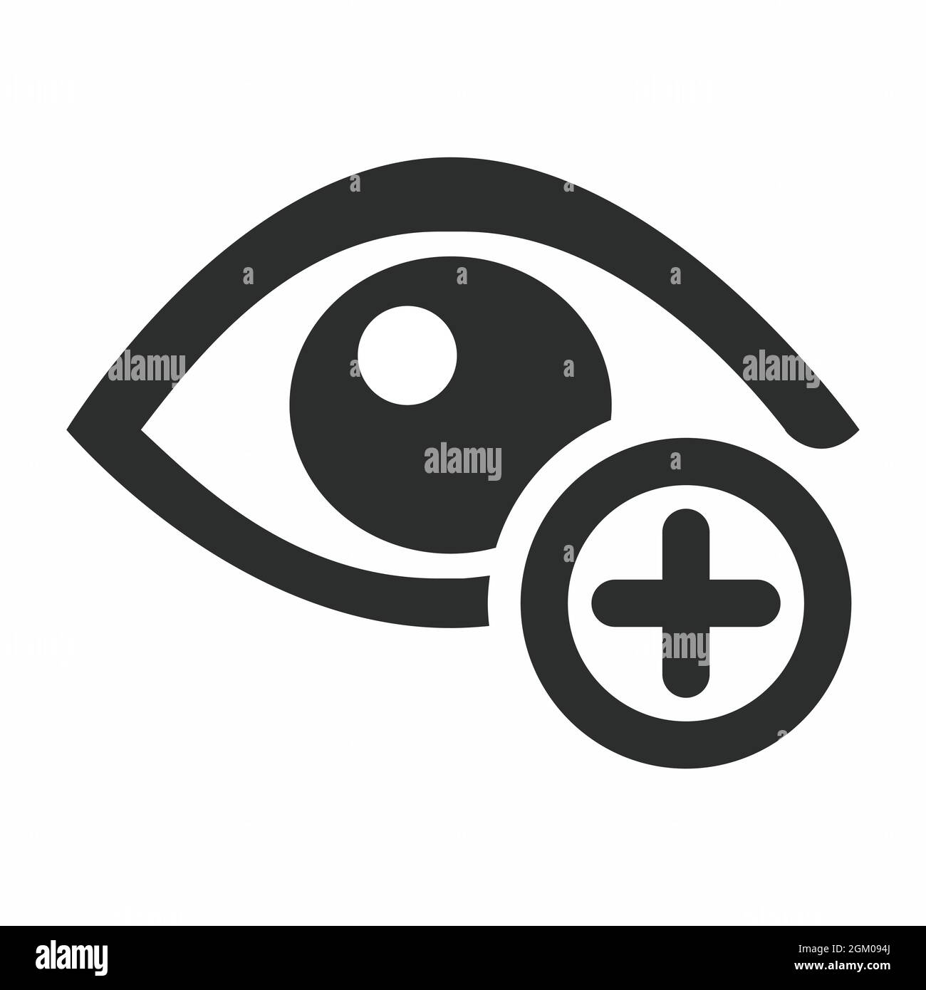 Icon Vector of Eye Exam 2 - Glyph Style - Simple illustration, Editable stroke, Design template vector, Good for prints, posters, advertisements, anno Stock Vector