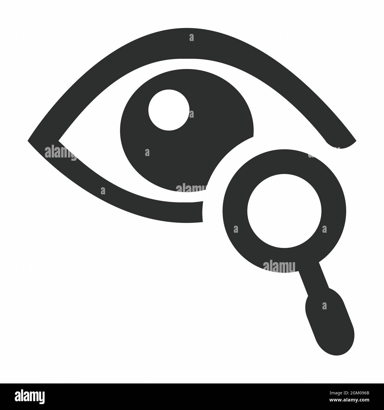 Icon Vector of Eye Exam 4 - Glyph Style - Simple illustration, Editable stroke, Design template vector, Good for prints, posters, advertisements, anno Stock Vector