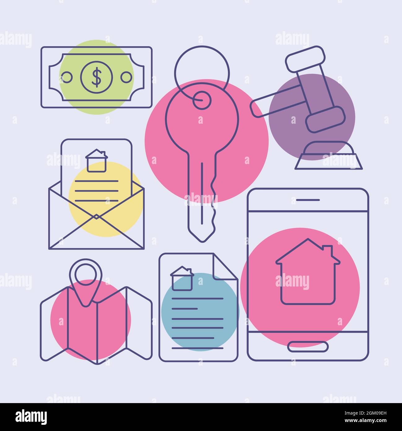 seven real estate items Stock Vector Image & Art Alamy