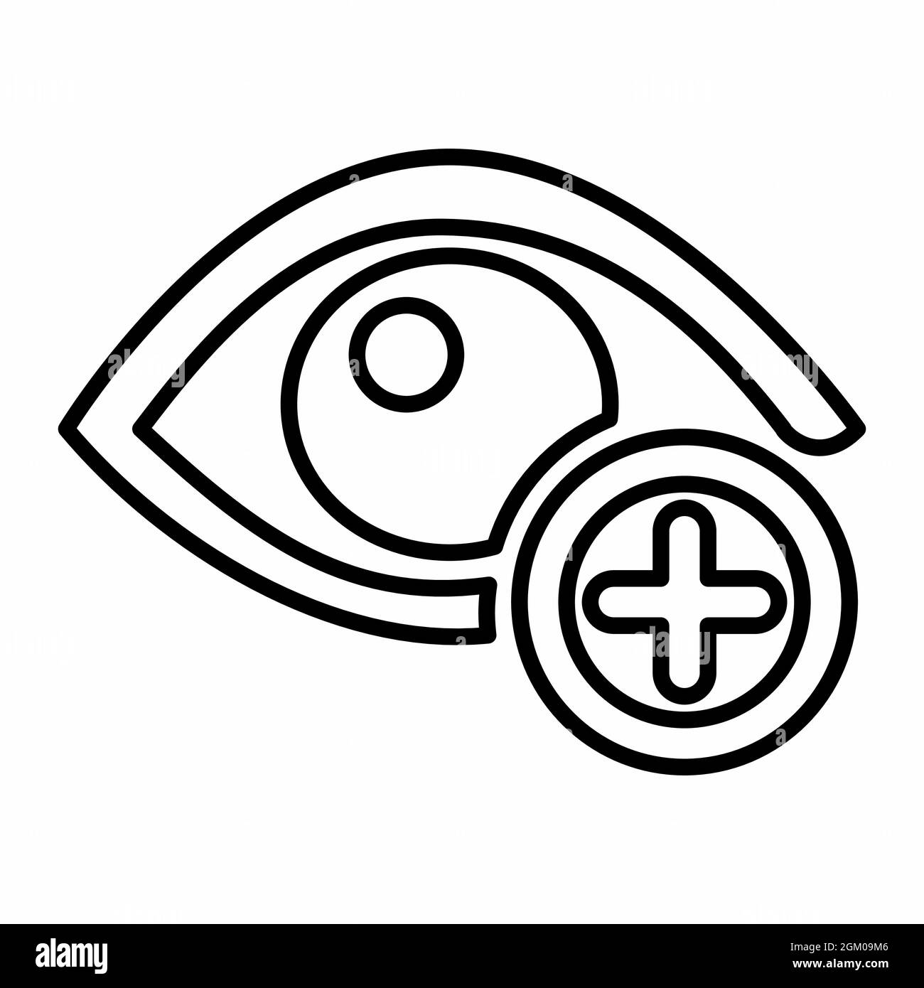 Icon Vector of Eye Exam 2 - Line Style - Simple illustration, Editable stroke, Design template vector, Good for prints, posters, advertisements, annou Stock Vector