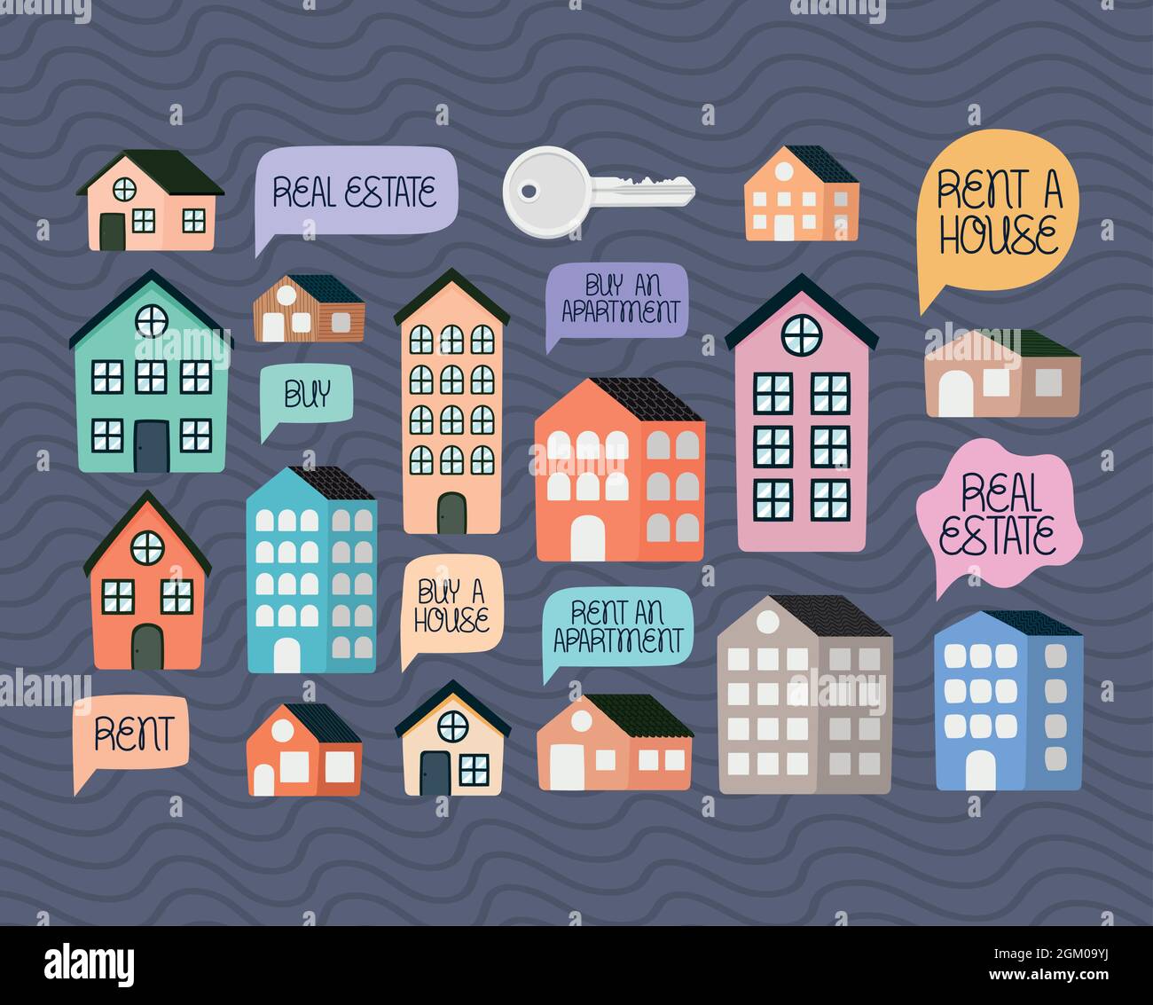 real estate icons Stock Vector Image & Art - Alamy