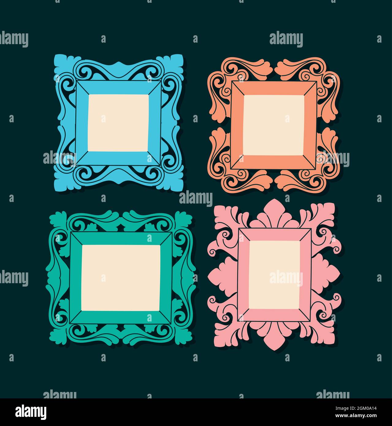 four pretty frames Stock Vector Image & Art Alamy