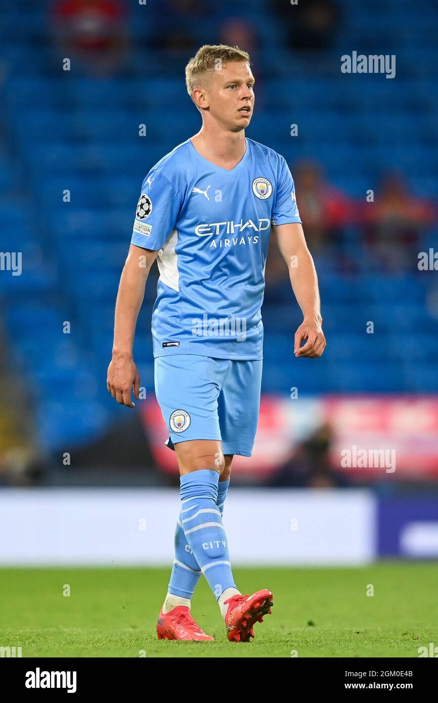 Oleksandr Zinchenko #11 of Manchester City during the game Stock