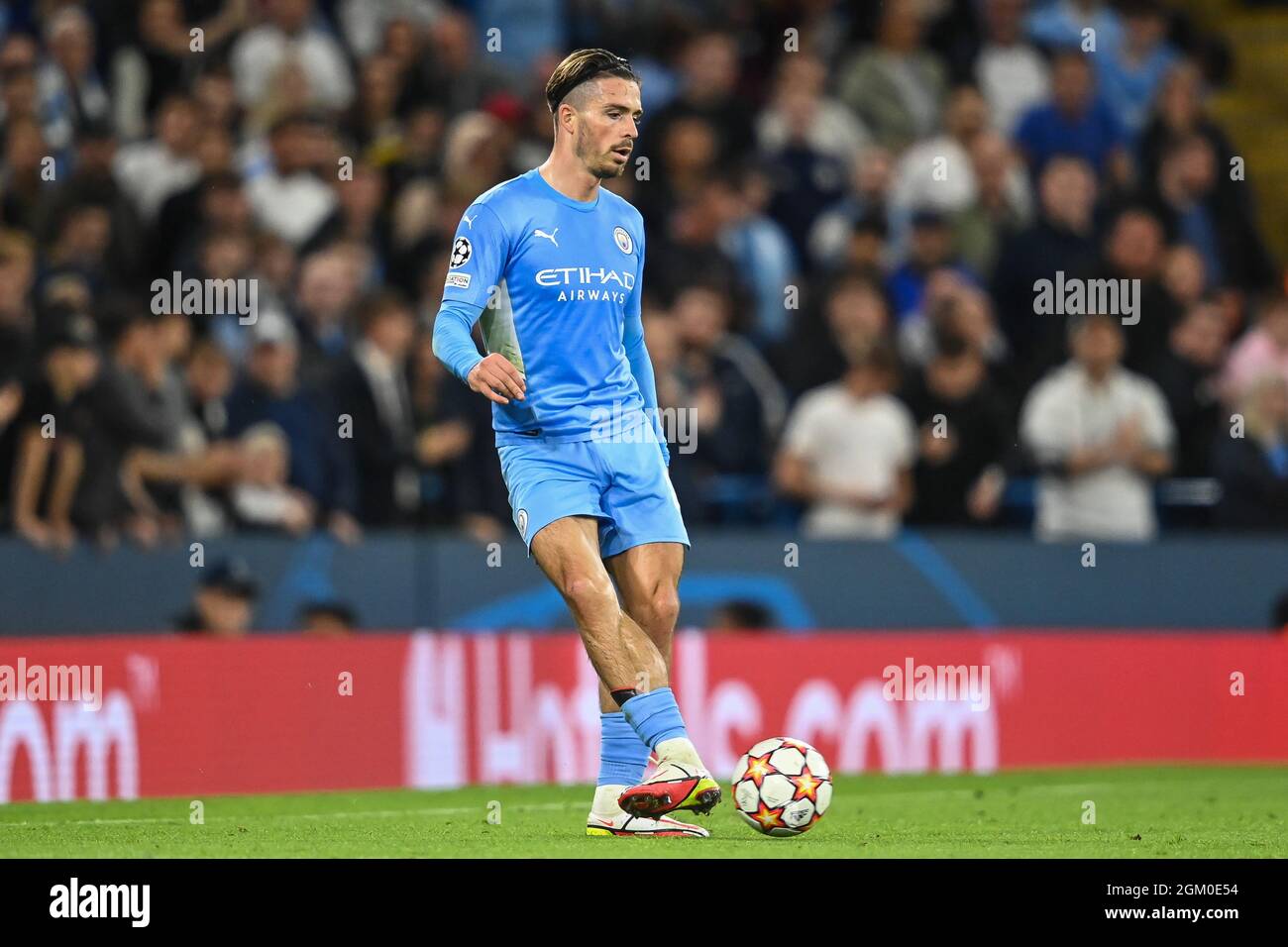 Jack Grealish 10 of Manchester City passes the ball Stock Photo Alamy