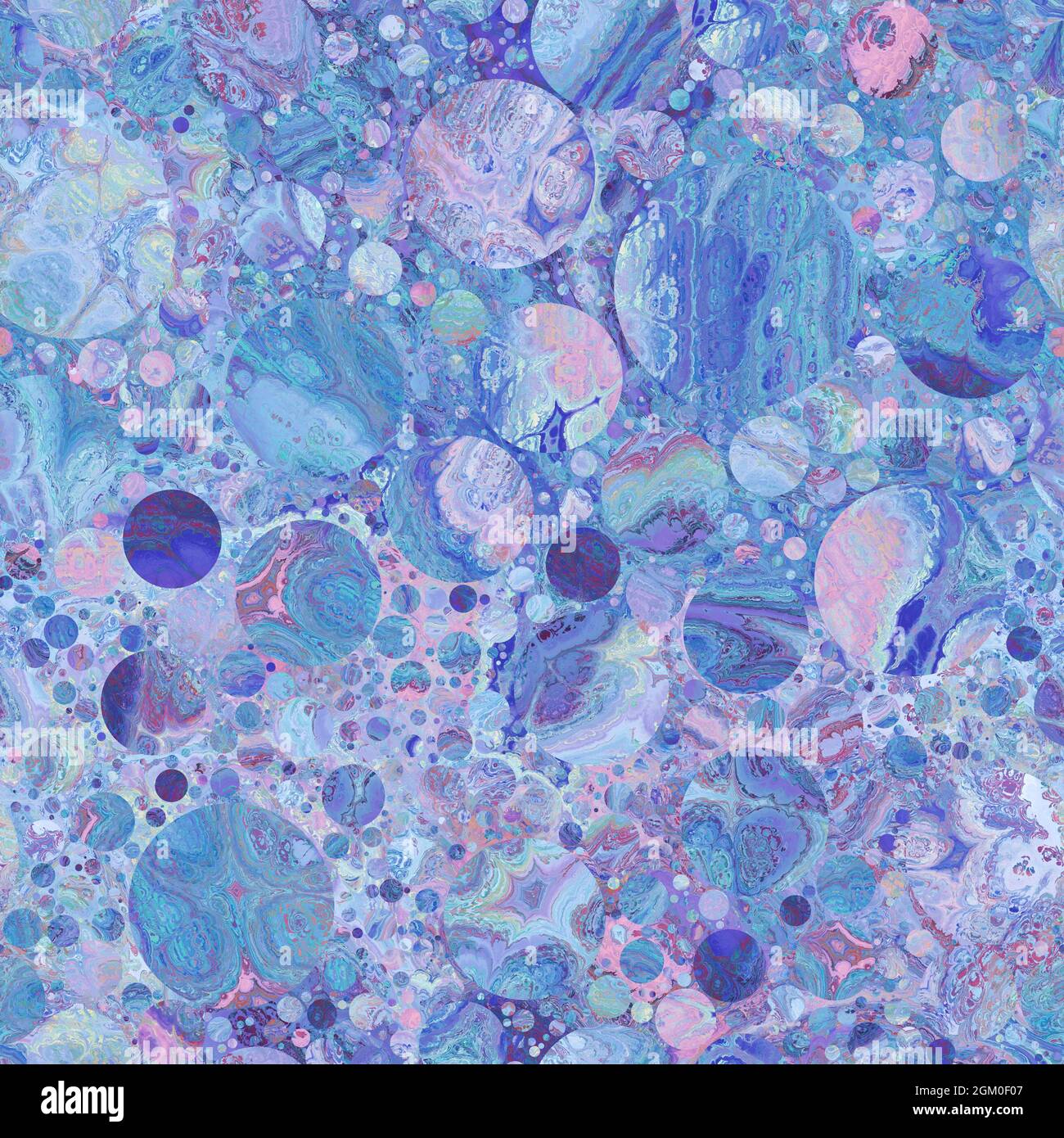 Seamless pattern of marbled orbs that gives a dreamy fantasy mysterious ...