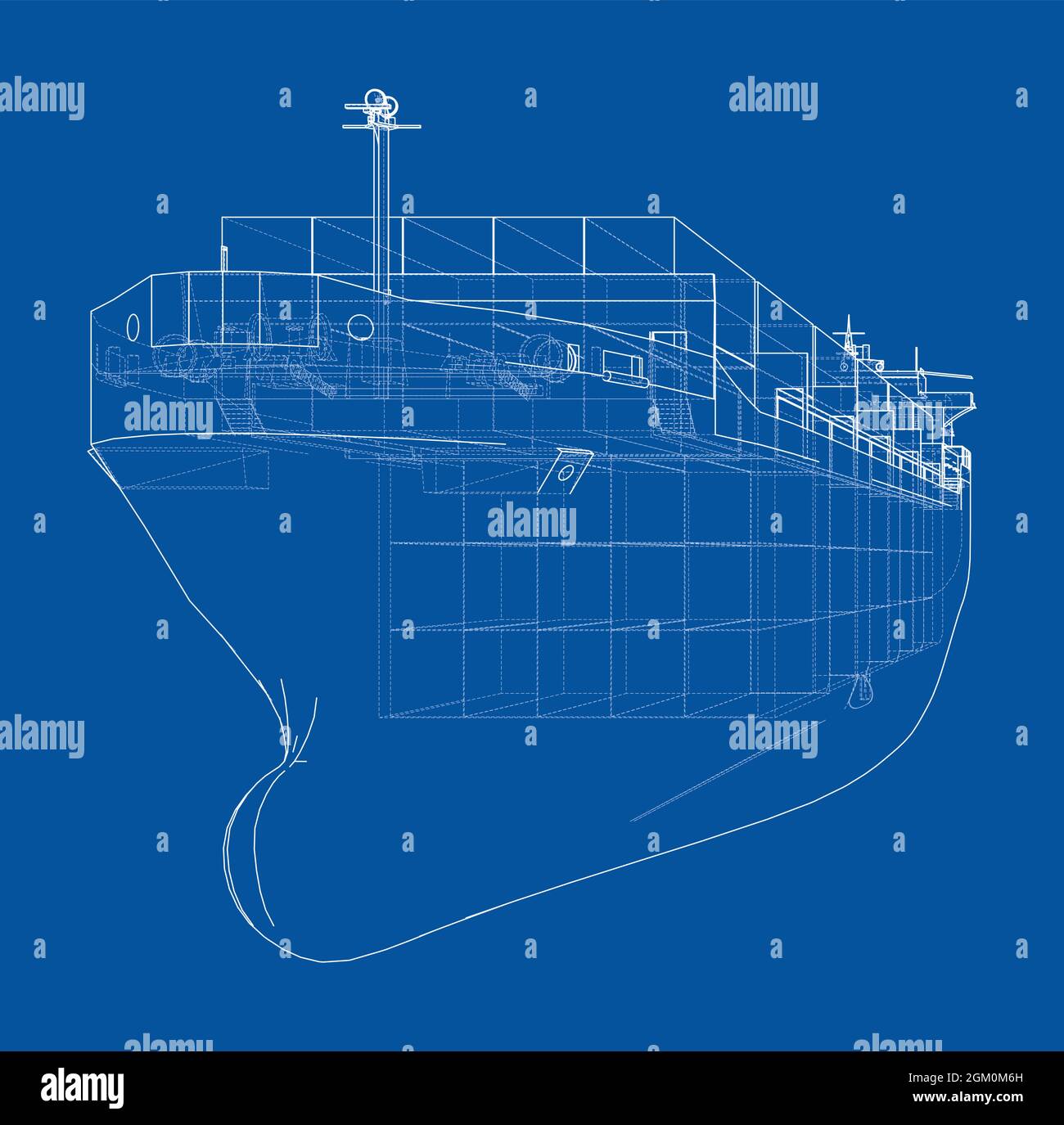 Cargo ship with containers. Vector Stock Vector Image & Art - Alamy