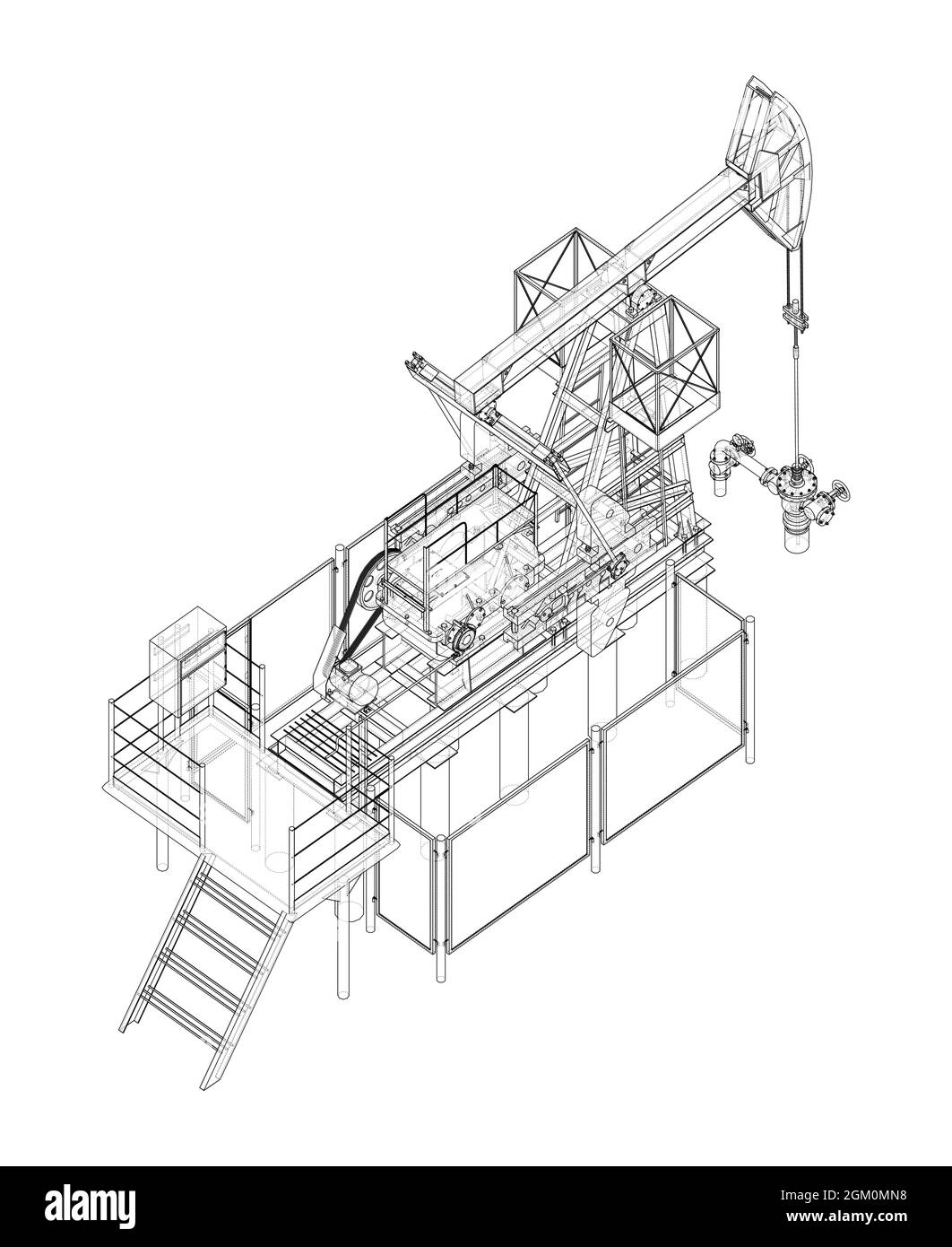 Industrial equipment for oil extraction. Vector Stock Vector Image