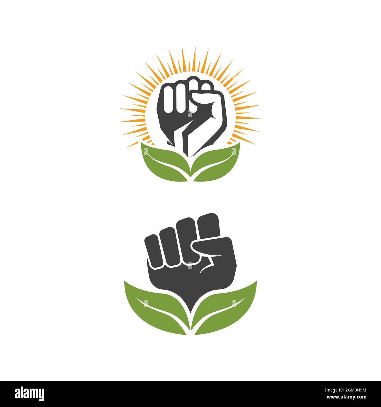 Hand Strong Template vector icon illustration design Stock Photo - Alamy