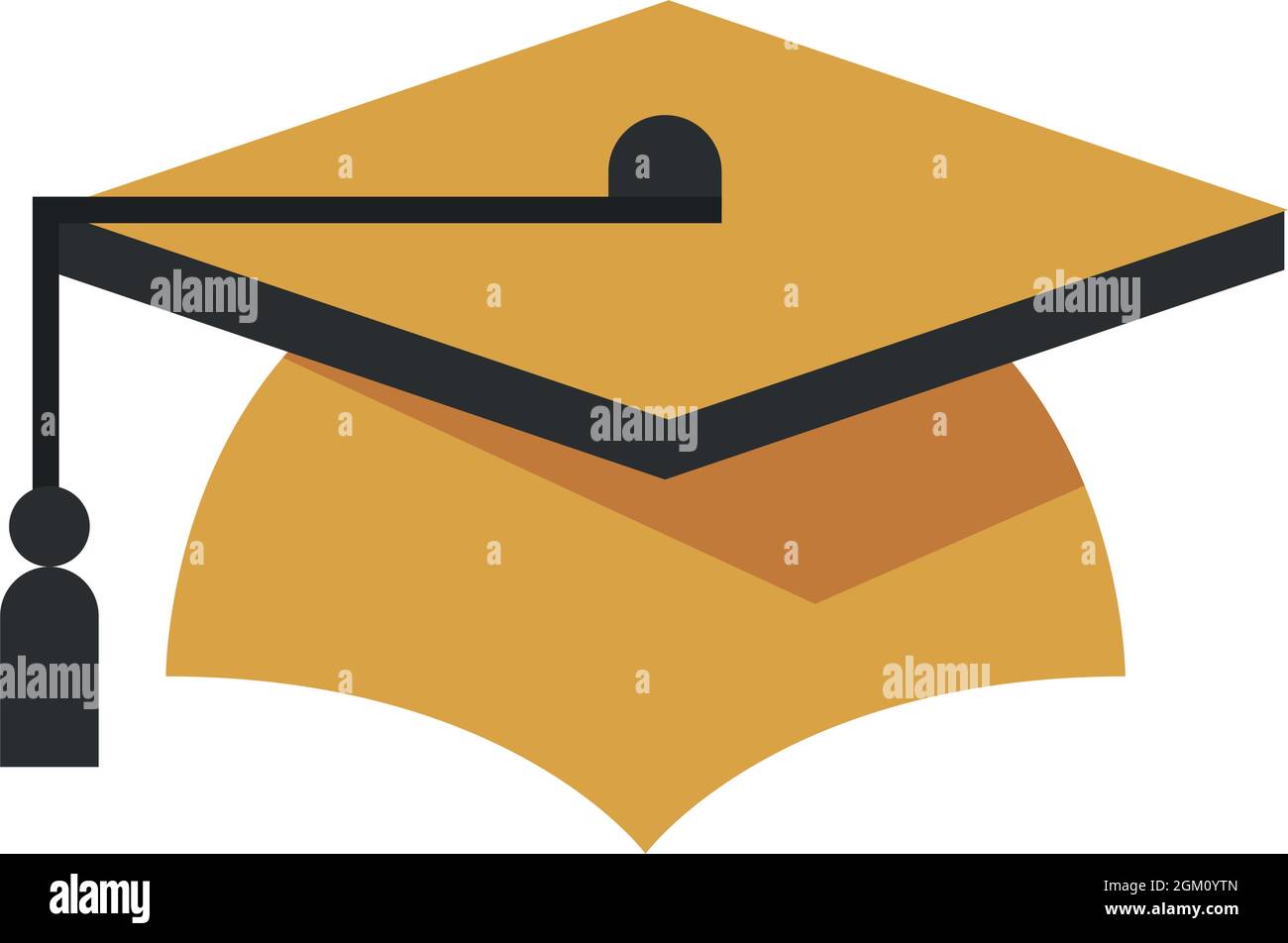golden graduation hat Stock Vector Image & Art - Alamy