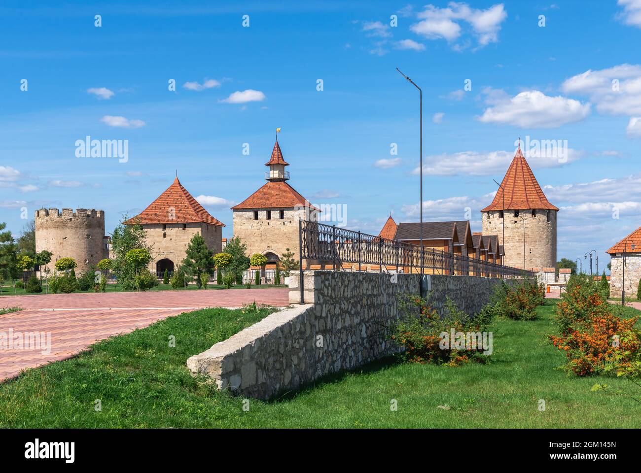 Bender, Moldova 06.09.2021.  the Tighina Fortress in Bender, Transnistria or Moldova, on a sunny summer day Stock Photo