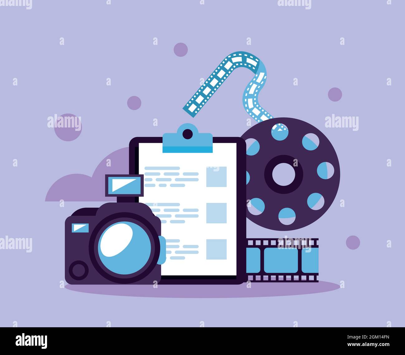 checklist with video production icons Stock Vector Image & Art - Alamy