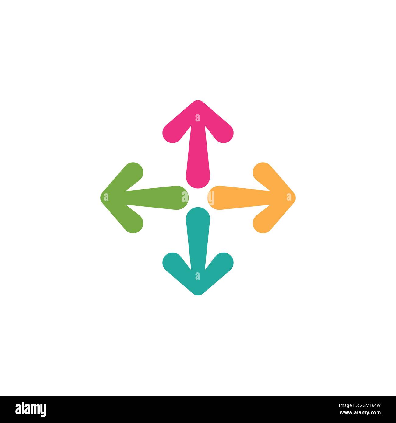 four colorful cartoon arrows point out from the center. Expand Arrows