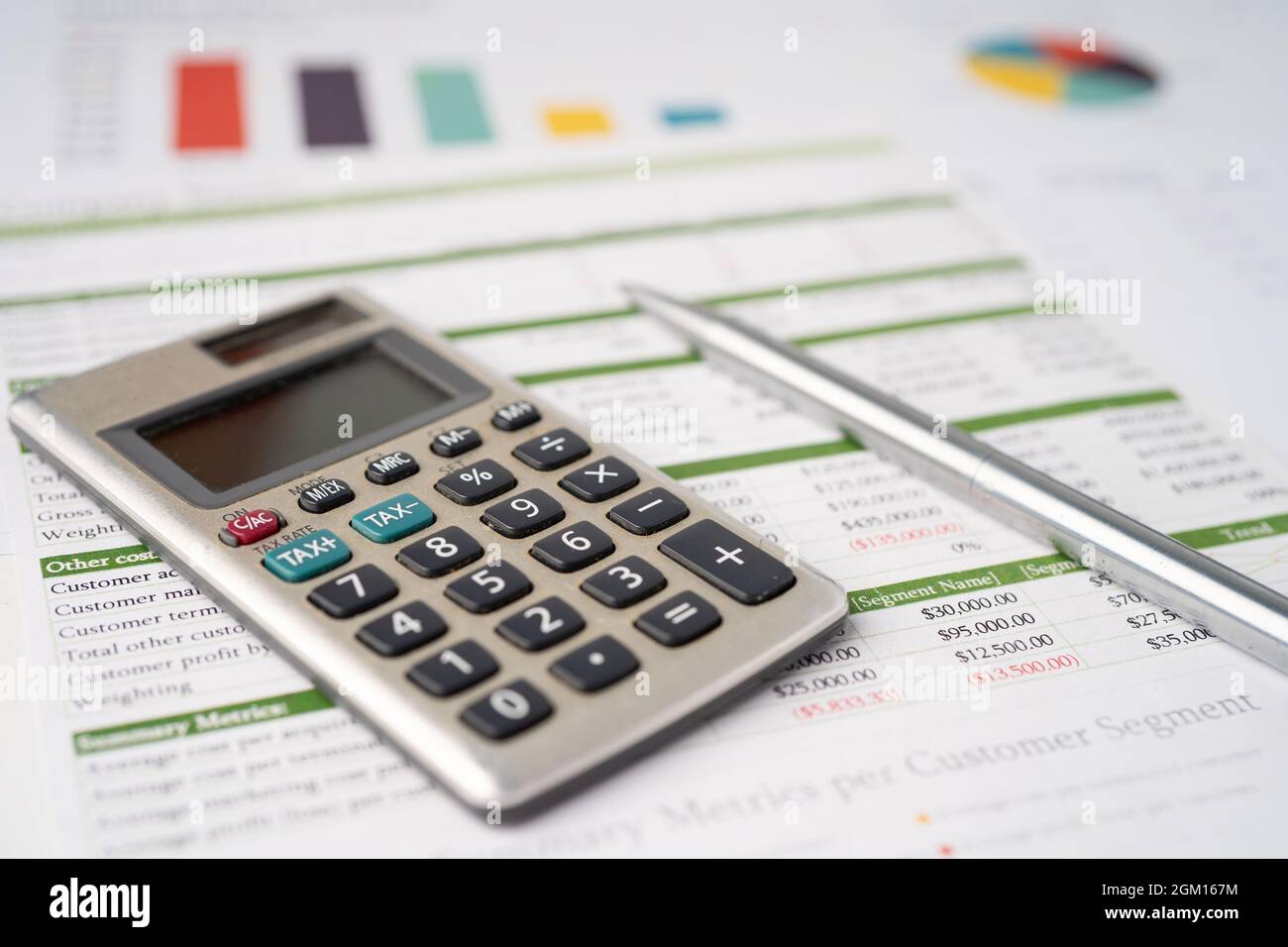 Calculator on graph paper. Finance development, Banking Account,  Statistics, Investment Analytic research data economy, Stock exchange  trading, Busine Stock Photo - Alamy