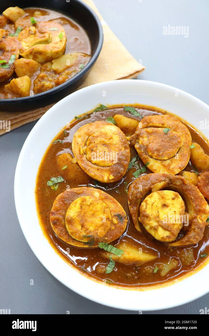 Indian non-vegetarian food Homemade Egg Curry or Anda masala gravy ...