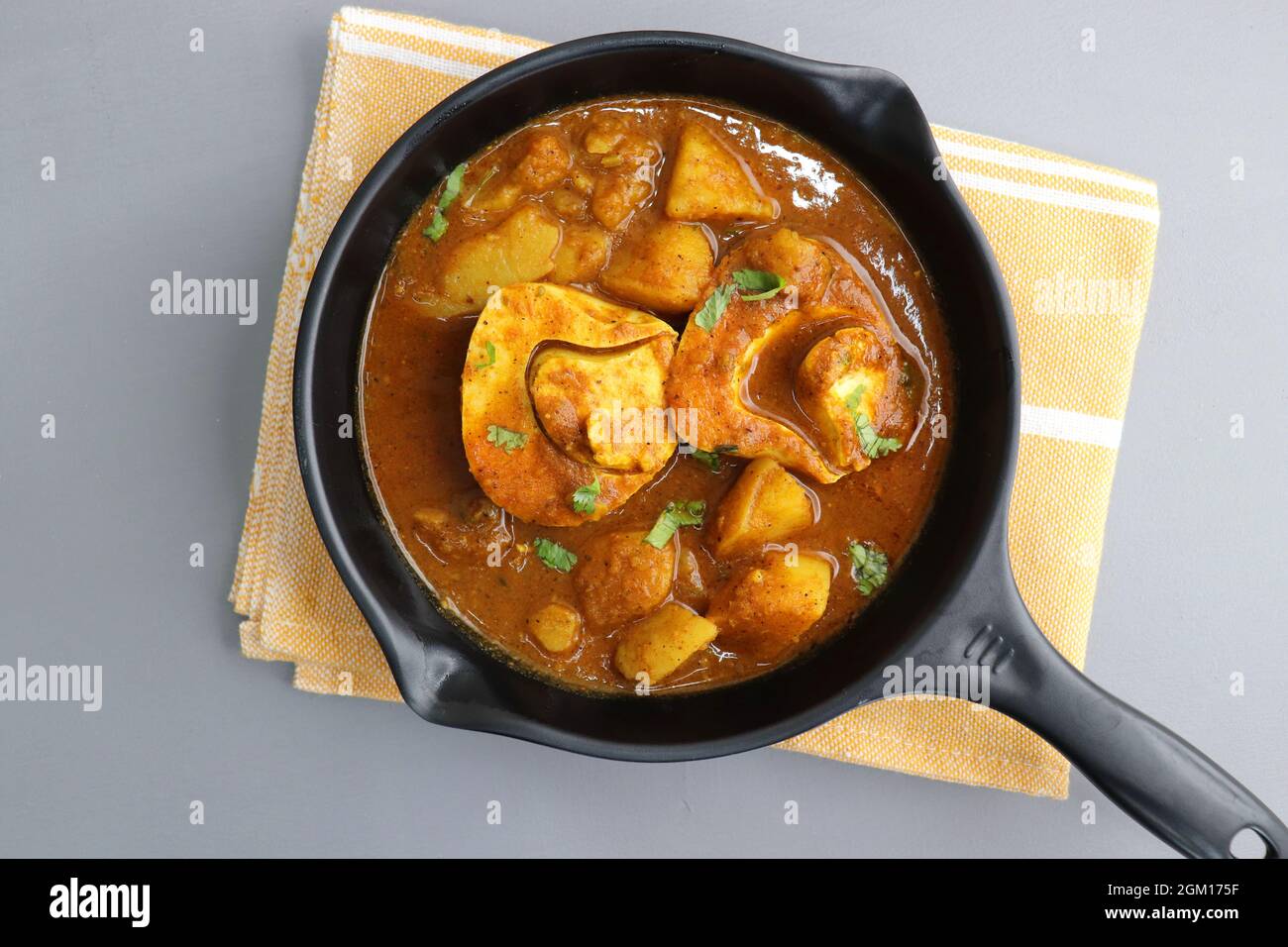 Indian non-vegetarian food Homemade Egg Curry or Anda masala gravy