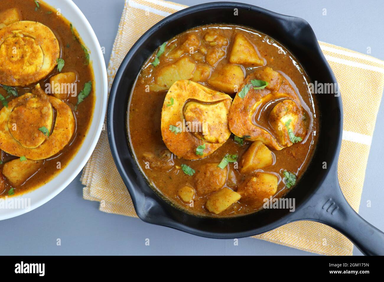 Indian non-vegetarian food Homemade Egg Curry or Anda masala gravy