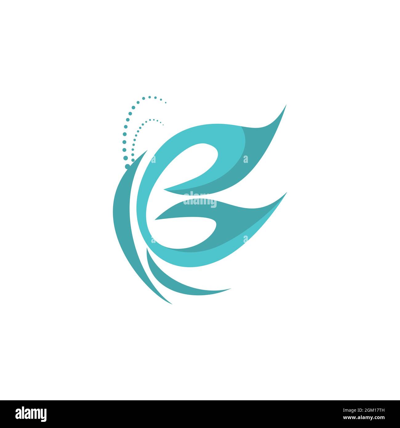 stylish butterfly letter e logo icon flat concept vector graphic design ...