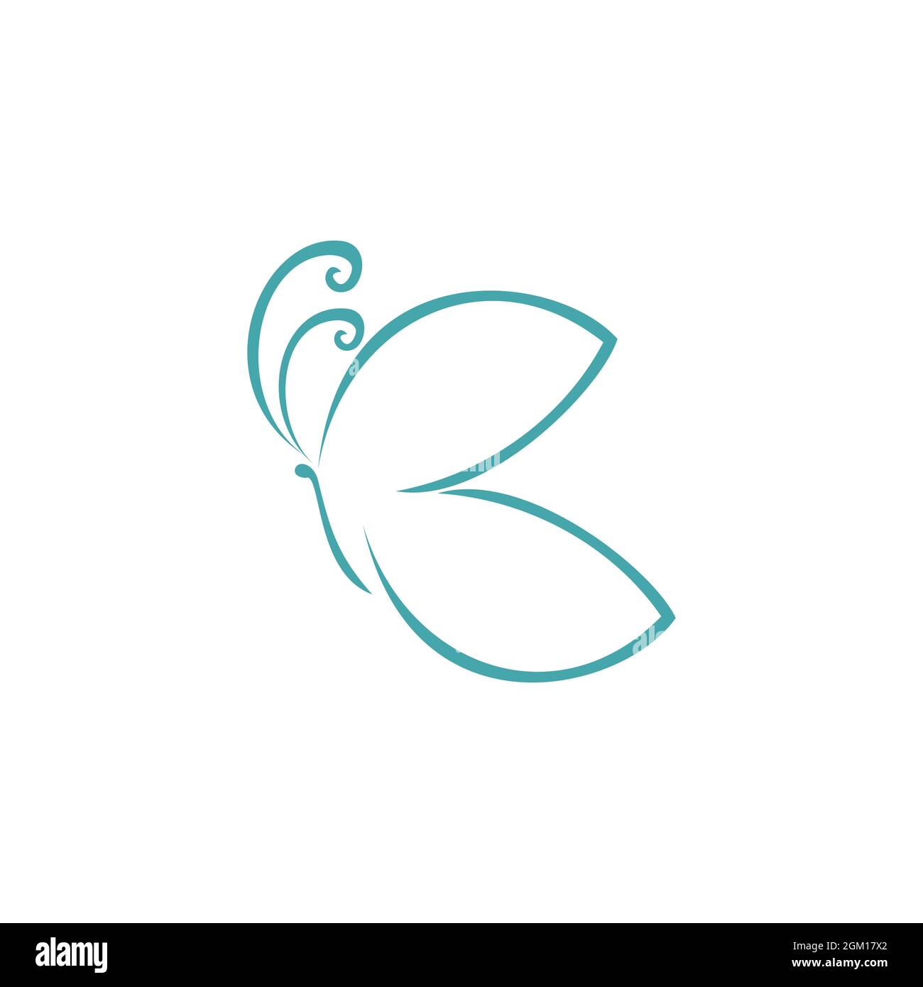 stylish butterfly letter B logo icon flat concept vector graphic design ...