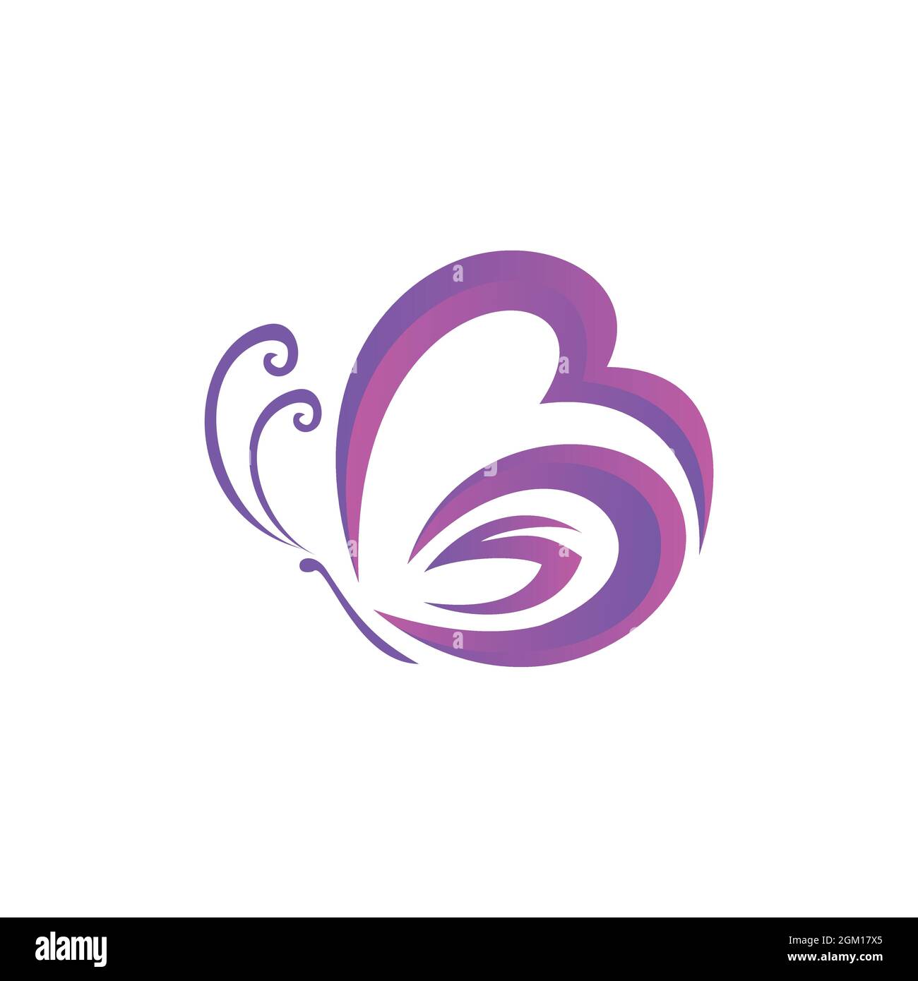 stylish butterfly love logo icon flat concept vector graphic ...