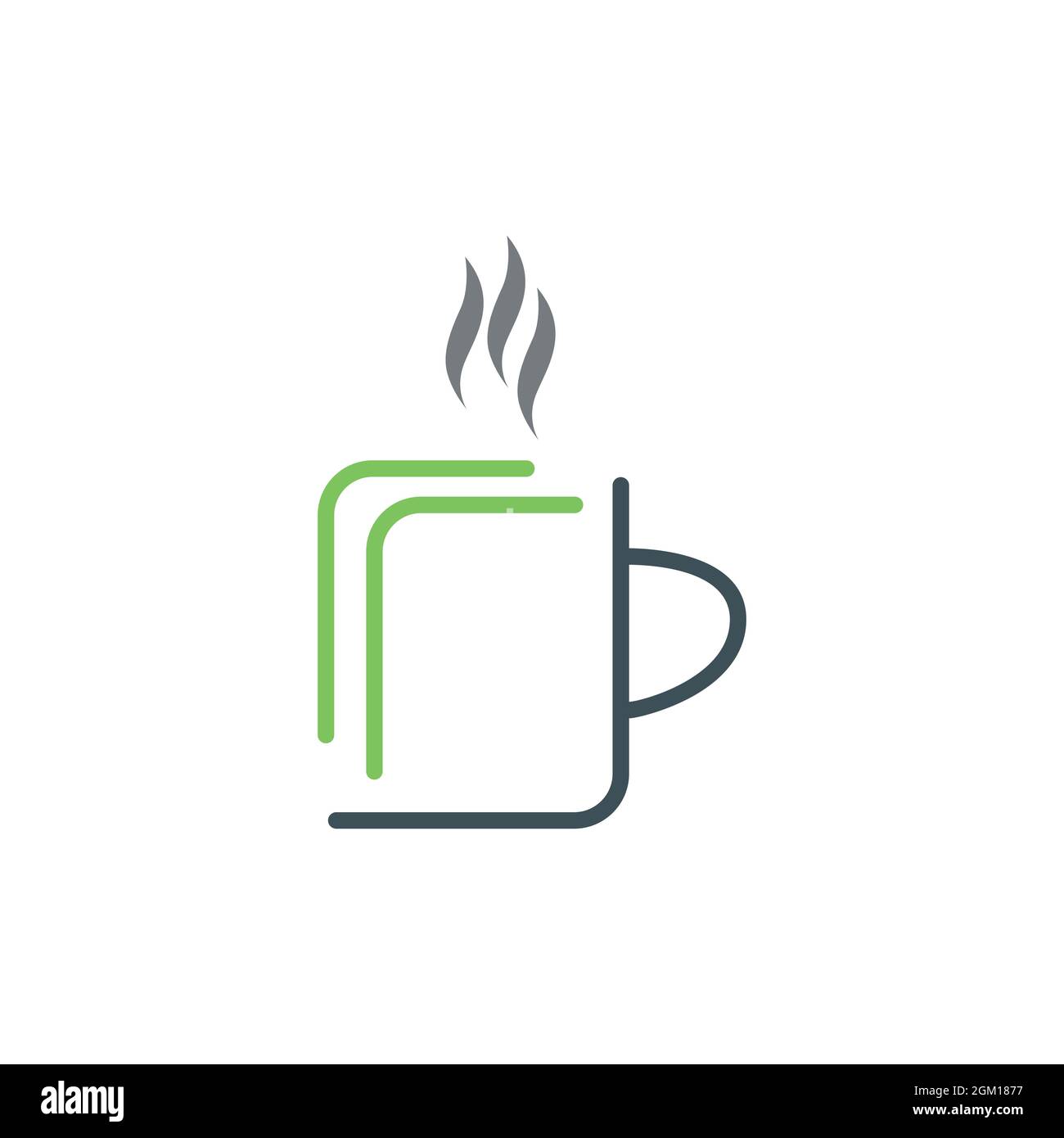 coffee shop logo icon flat concept vector graphic design Stock Vector