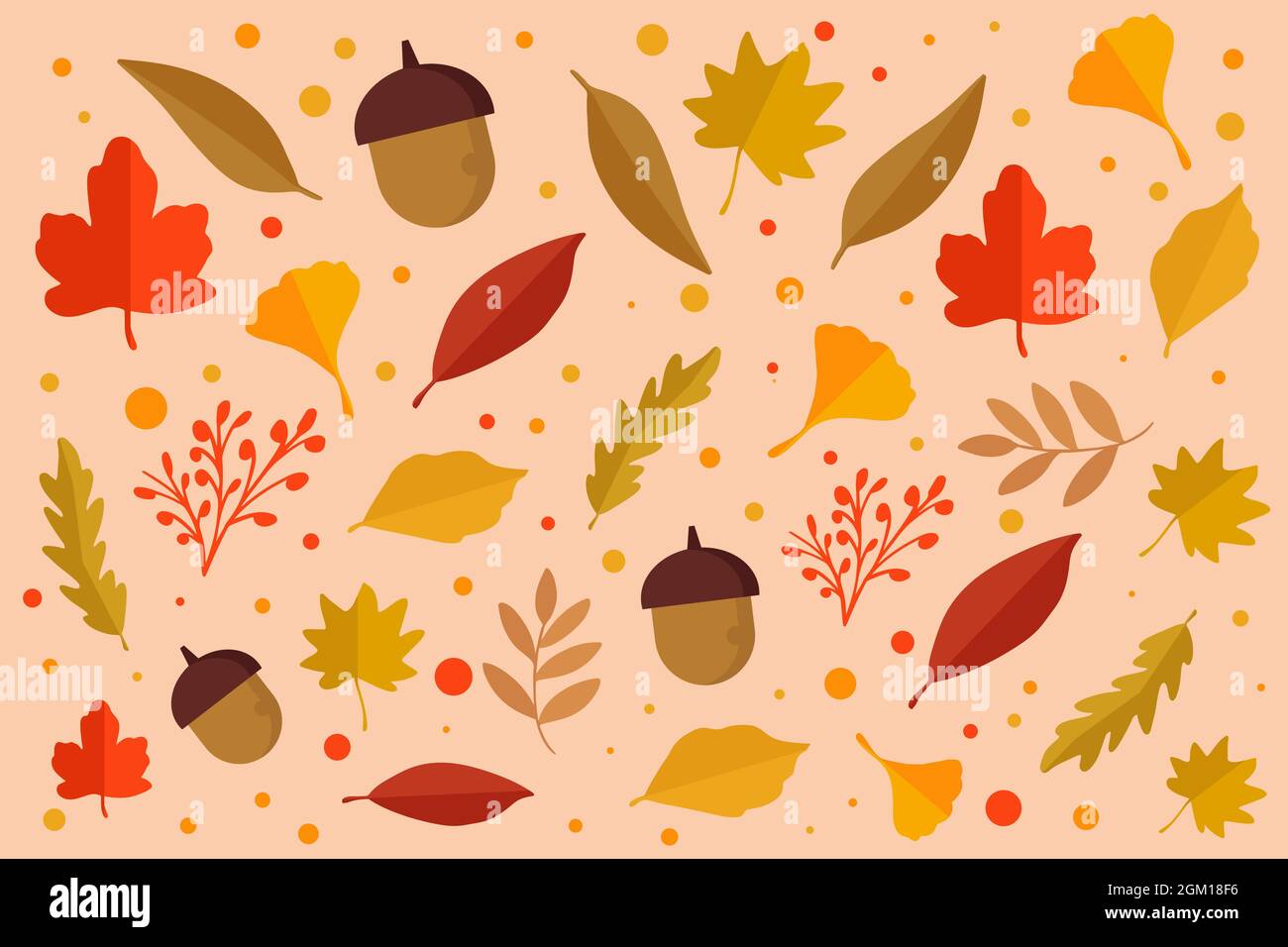 flat design autumn pattern vector Stock Vector Image & Art - Alamy