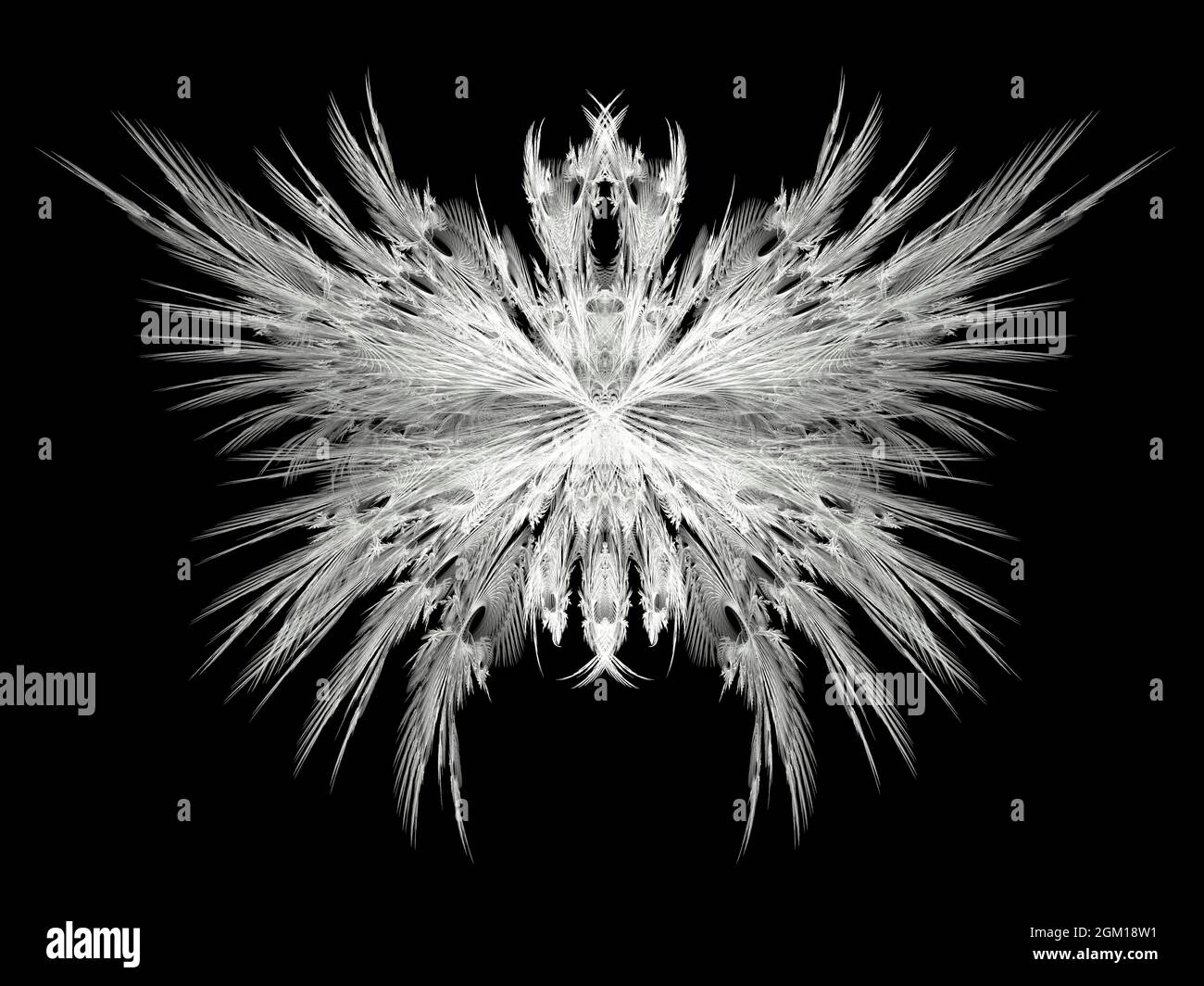 Abstract Angel Wings Fractal Design Stock Photo