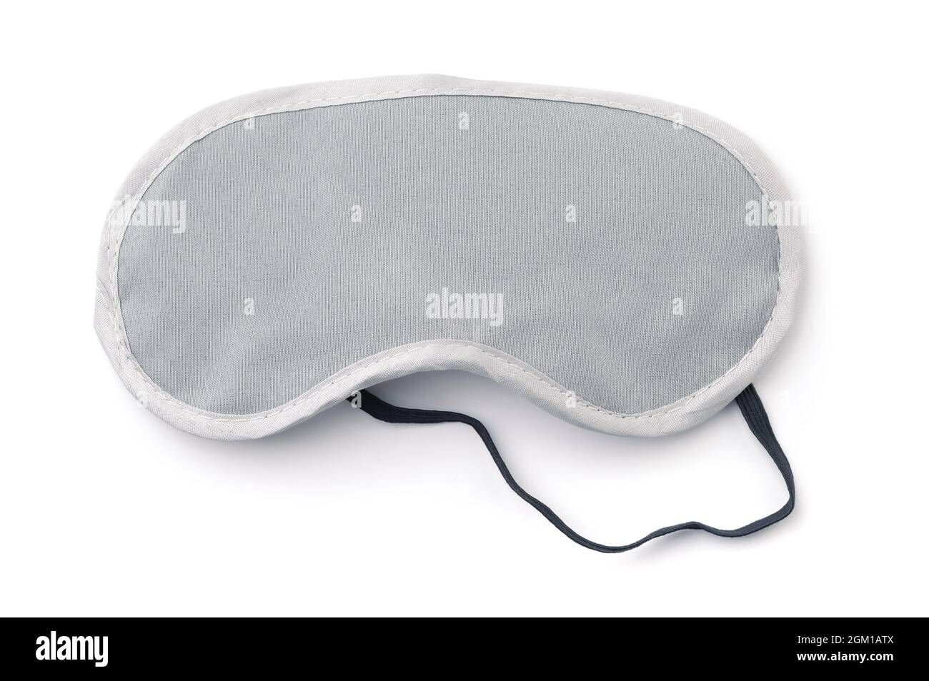 Front view of blank gray sleeping eye mask isolated on white Stock Photo