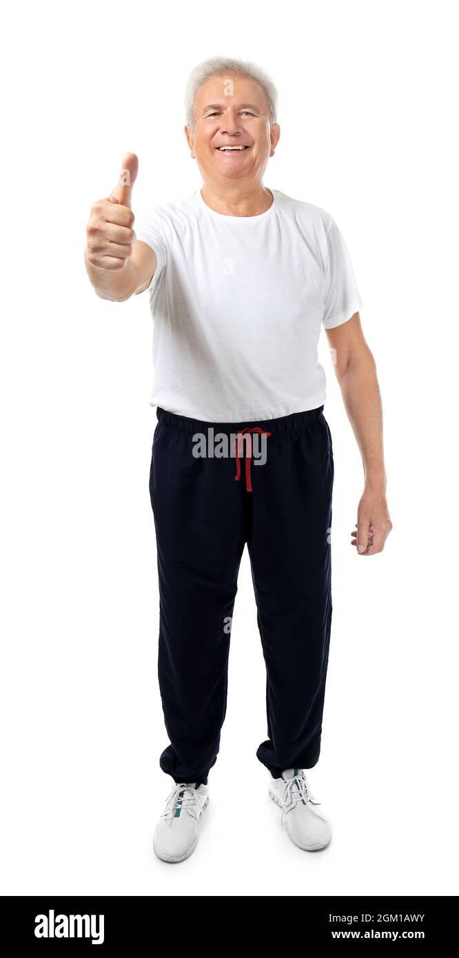 White slim elderly man Cut Out Stock Images & Pictures - Alamy