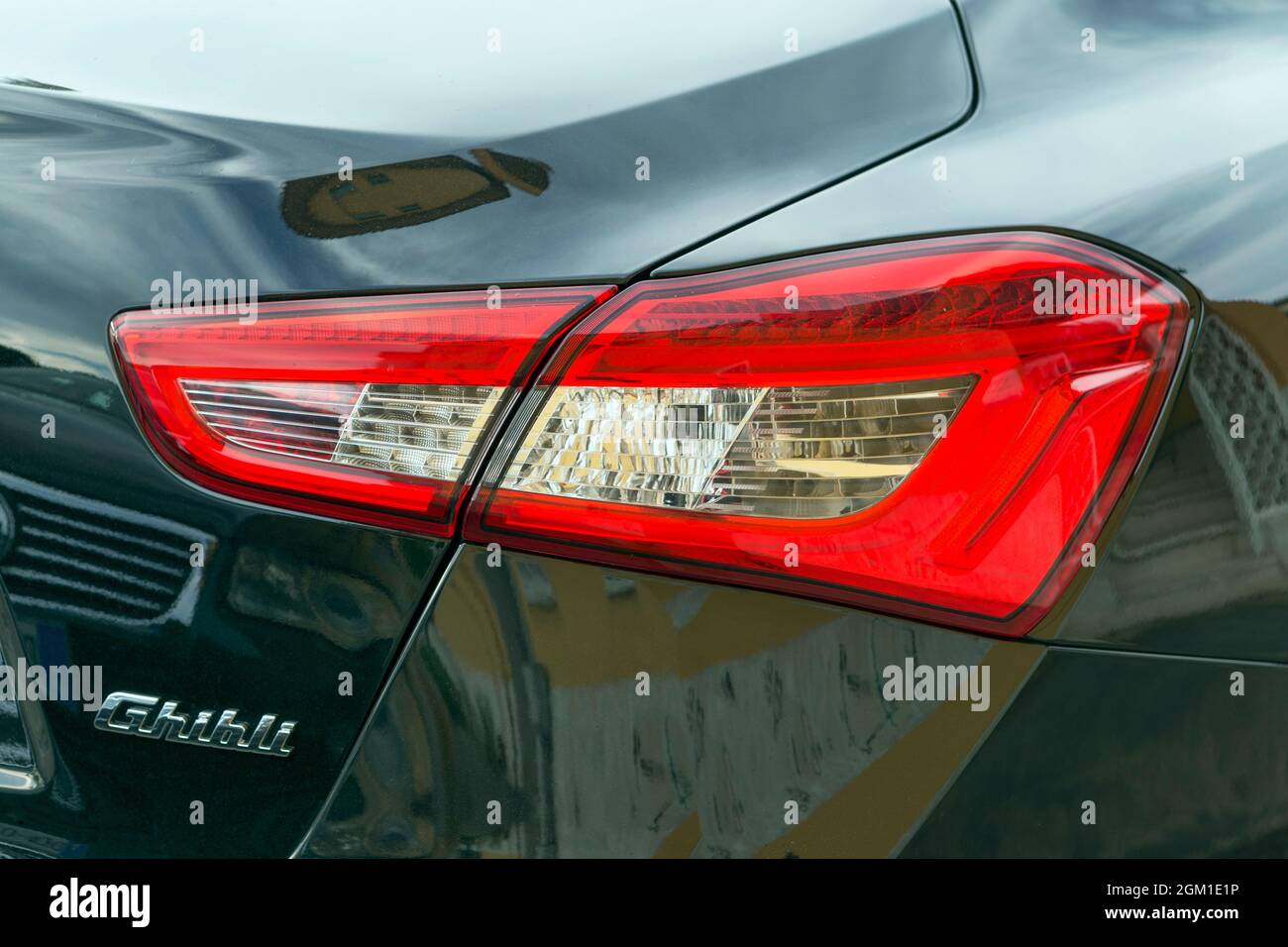 Rome,Italy - May 06, 2021:Beautiful close Up view design of red tail