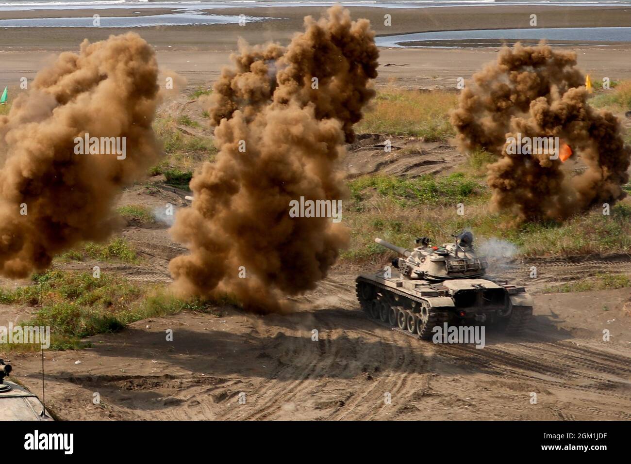 Taipei, Taipei, Taiwan. 16th Sep, 2021. M60-A3 Tanks are deployed to ...