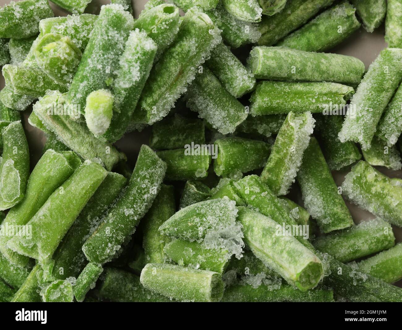 Frozen green beans, closeup Stock Photo Alamy