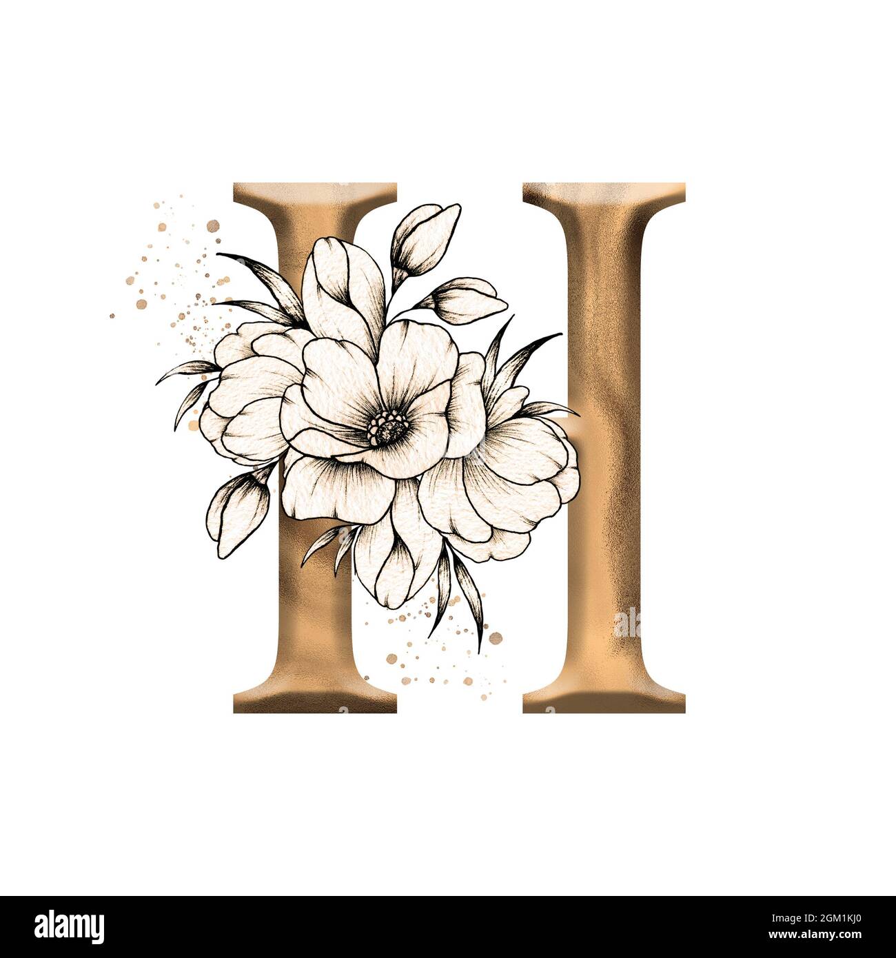 H Floral Letter