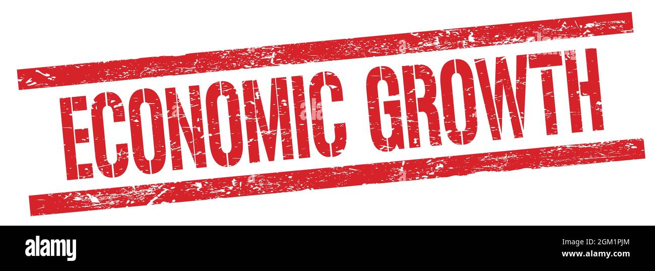 ECONOMIC GROWTH text on red grungy rectangle stamp sign Stock Photo - Alamy
