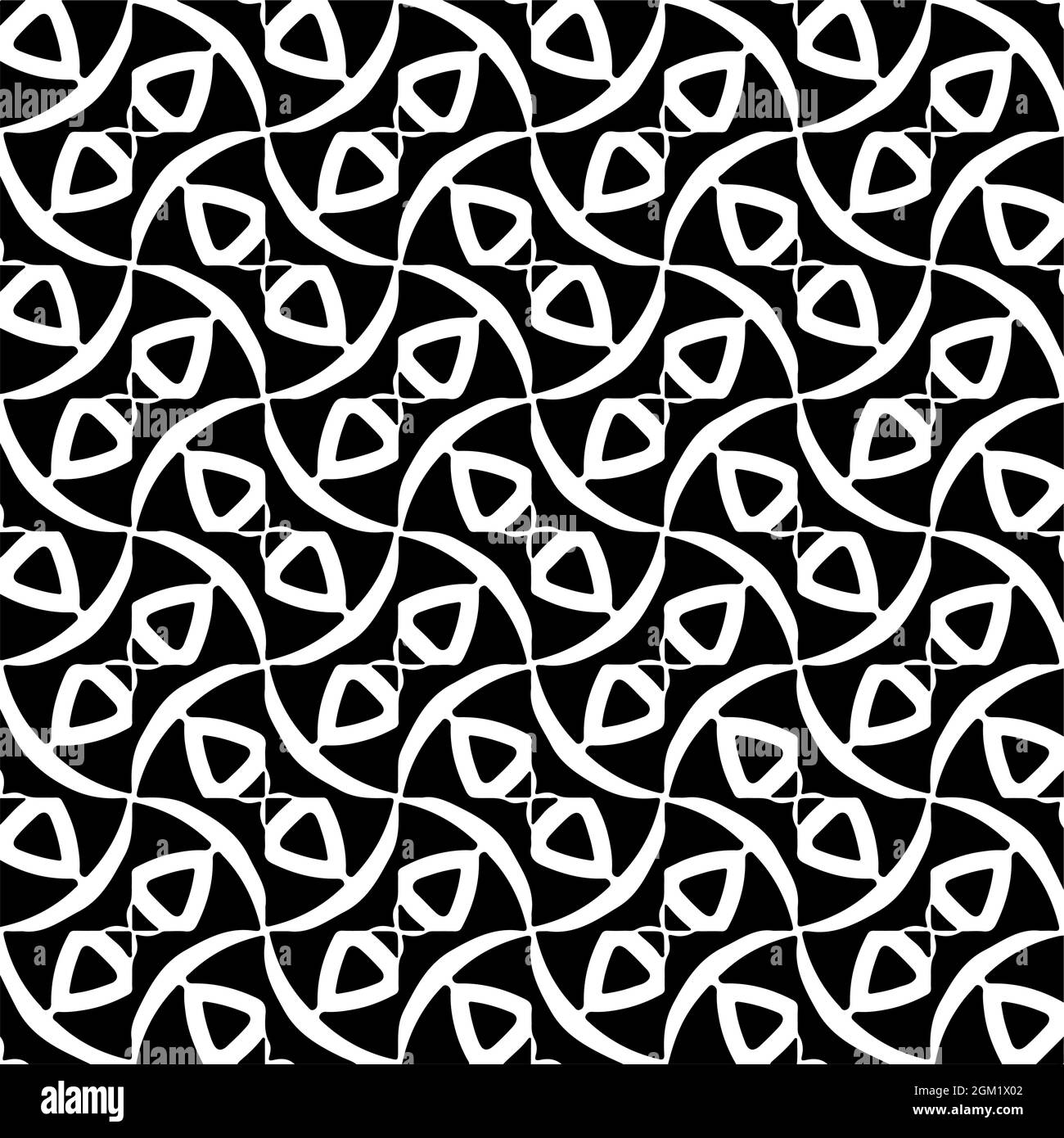 Seamless vector pattern in geometric ornamental style. Black pattern ...