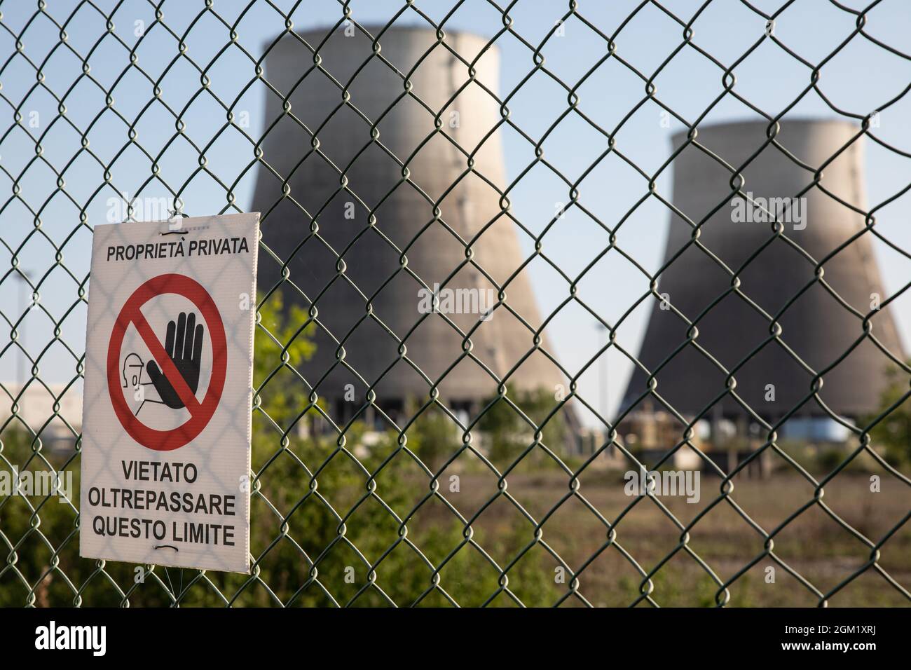 Nuclear power plant Italy Trino Stock Photo