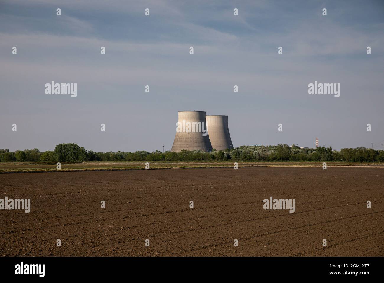 Nuclear power plant Italy Trino Stock Photo Alamy