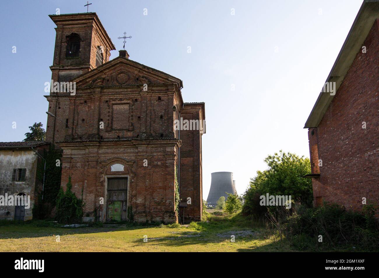 Nuclear power plant Italy Trino Stock Photo Alamy