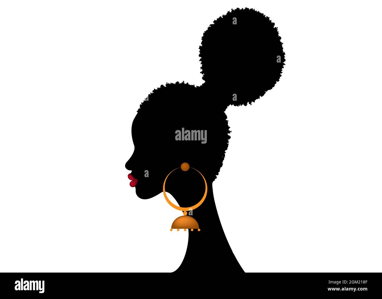 Afro hairstyles, Woman hair bun style for curly hair, beauty Curly Puff for  Extension fashion hair, vector isolated on white background Stock Vector  Image & Art - Alamy
