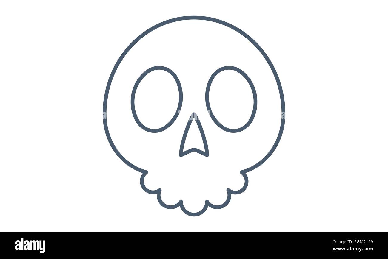 Skull icon halloween and horror bones vector image Stock Vector Image ...