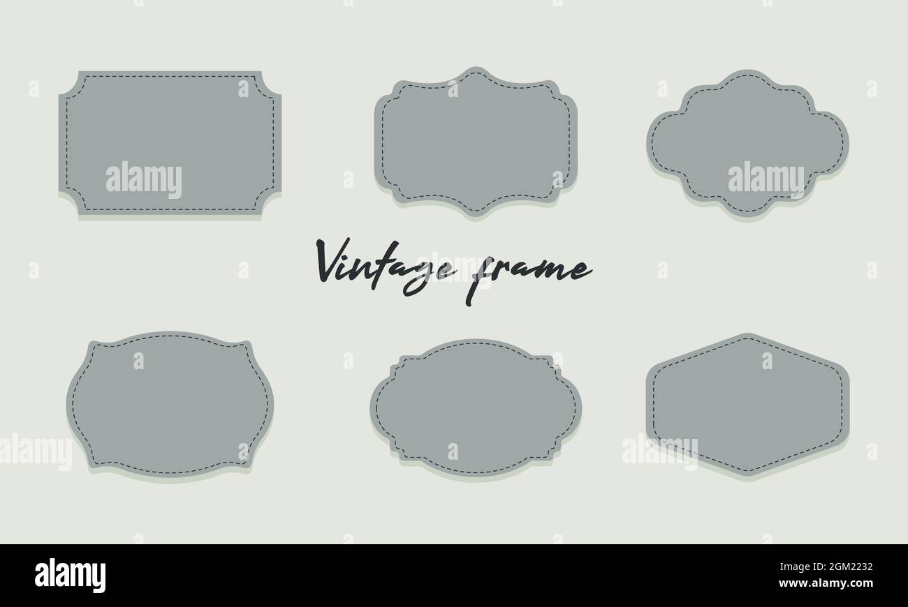 Ornamental label frames. Old ornate labels, decorative vintage frame ...