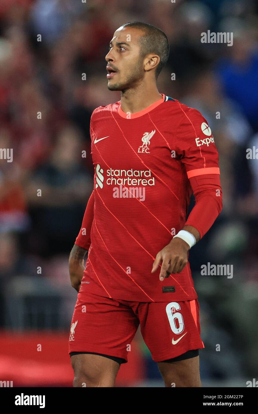 Thiago Alcantara #6 of Liverpool during the game Stock Photo Thiago Alcantara #6 of Liverpool during the game Stock Photo
