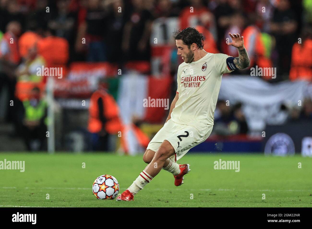 Davide Calabria #2 of AC Milan in action during the game Stock Photo