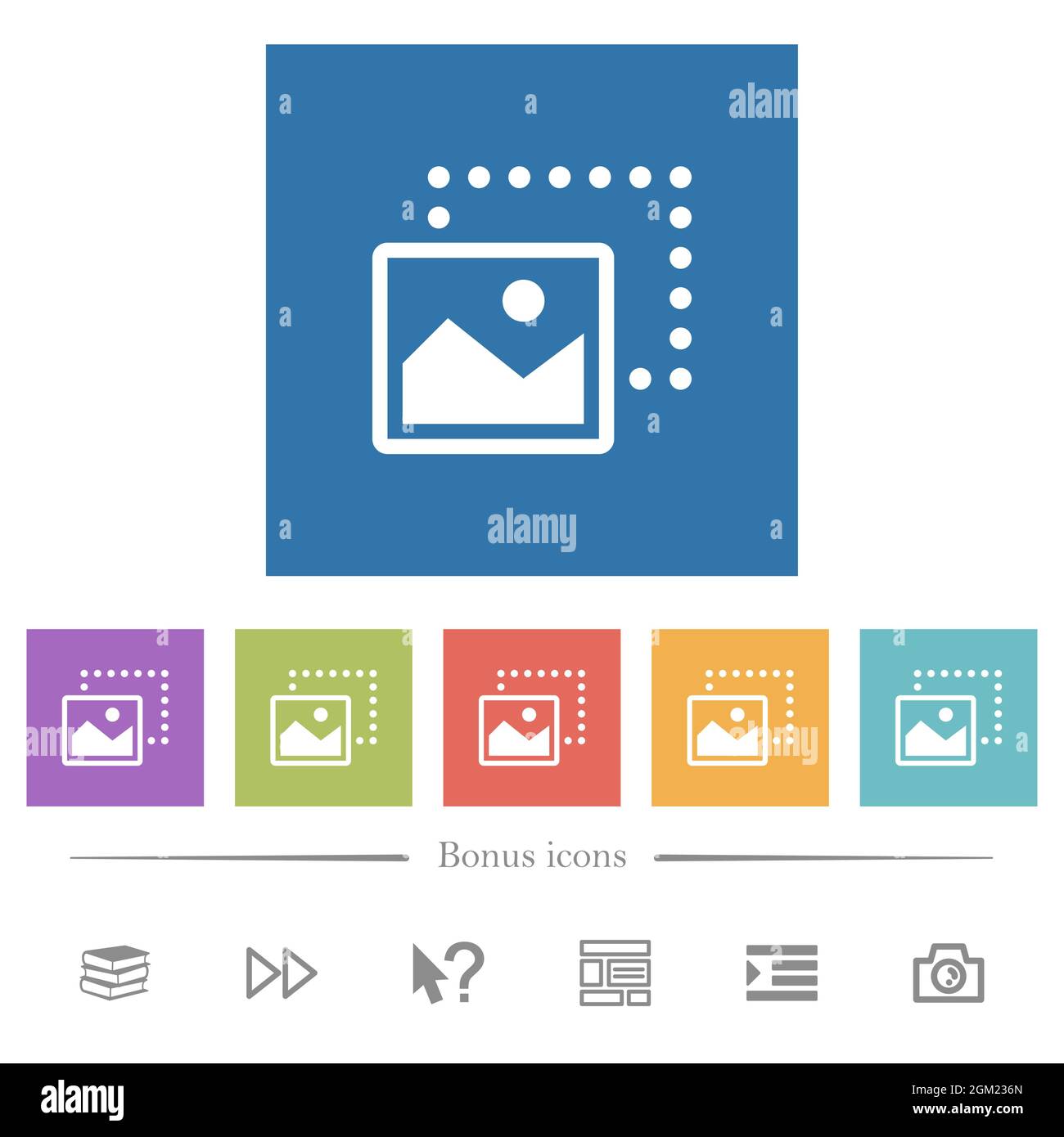 Drag image to bottom left flat white icons in square backgrounds. 6 ...