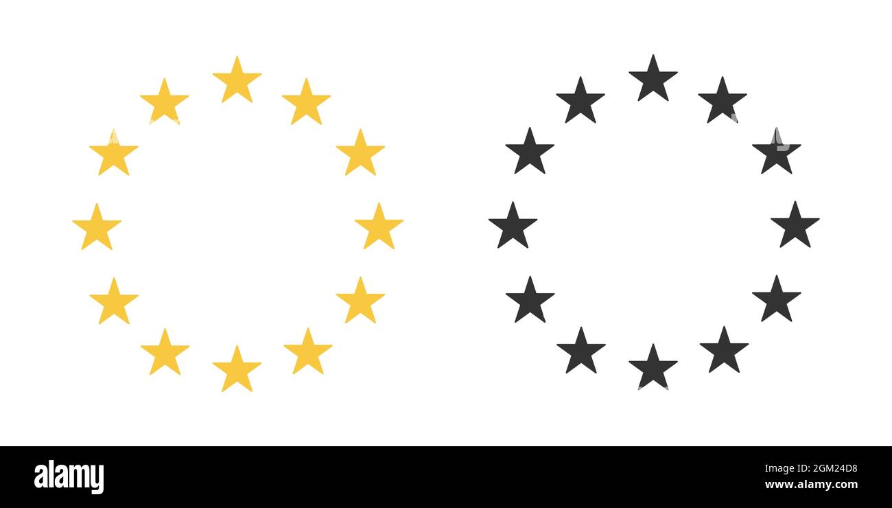 Europe union vector star icon. European union flag symbol. Euro icon vector. Stock Vector