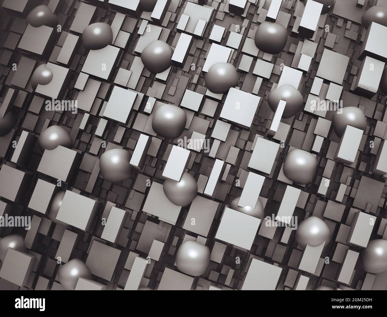 Gray sci fi surface cubes hi-res stock photography and images - Alamy