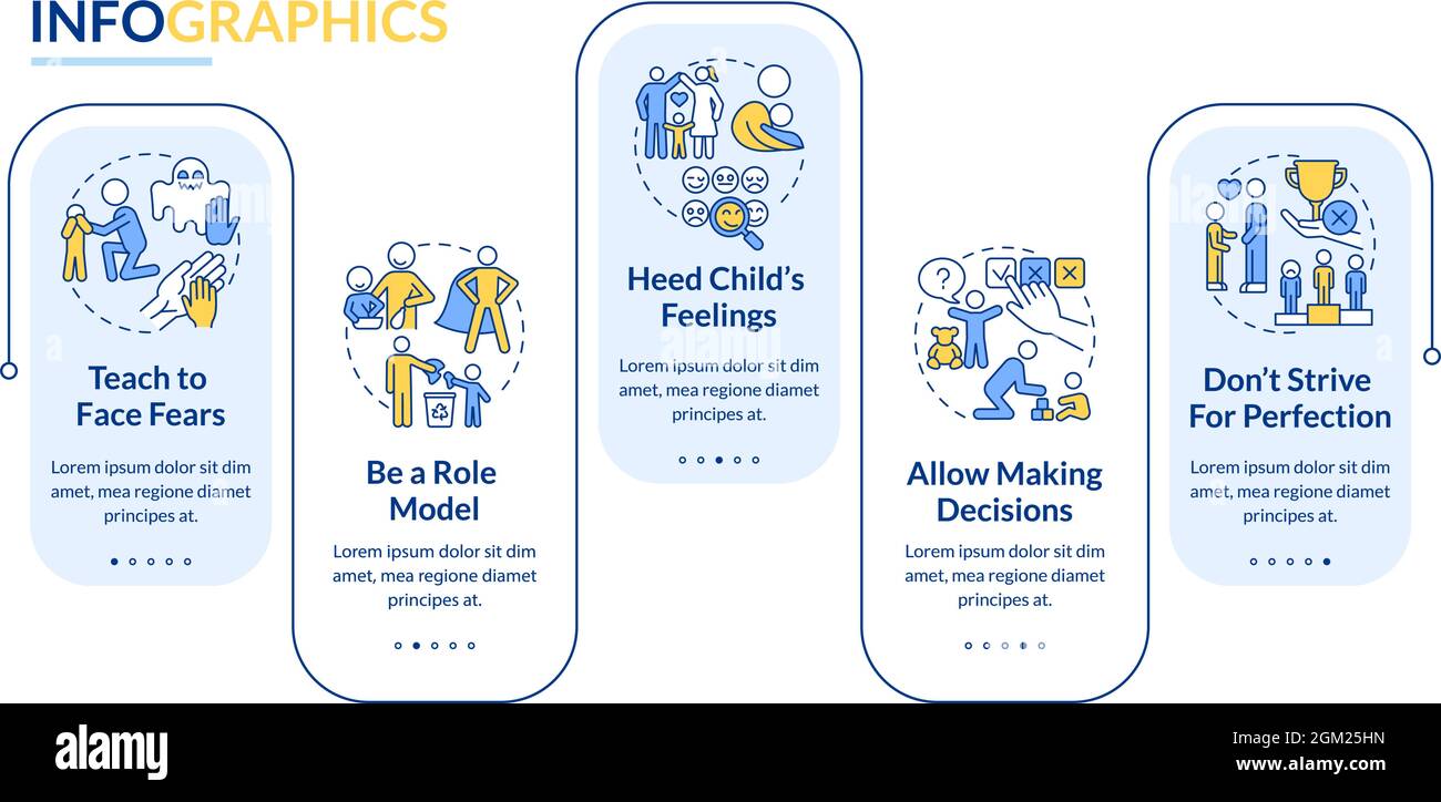 Raising baby tips vector infographic template Stock Vector Image & Art