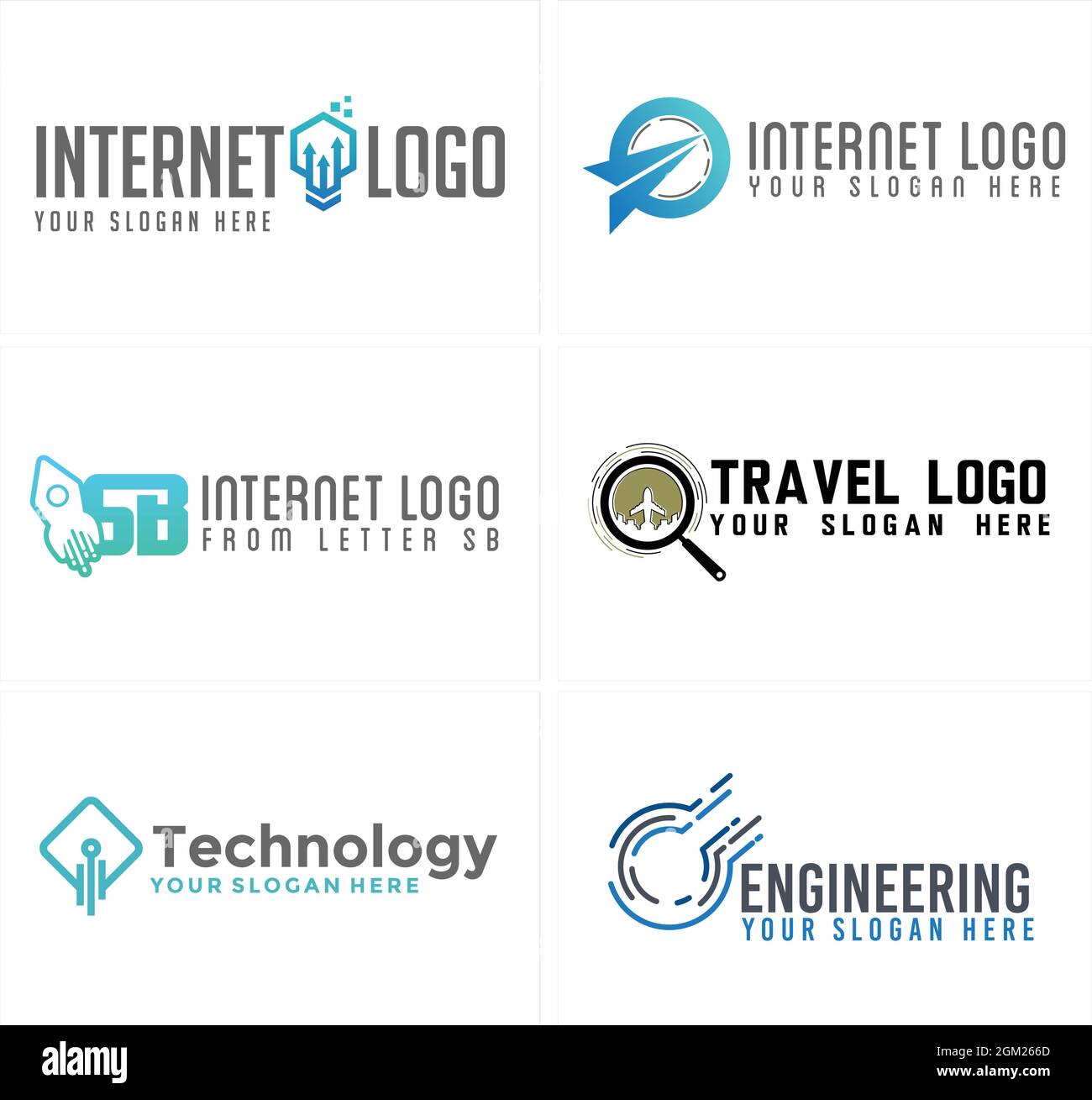 Technology marketing digital travel app logo design Stock Vector