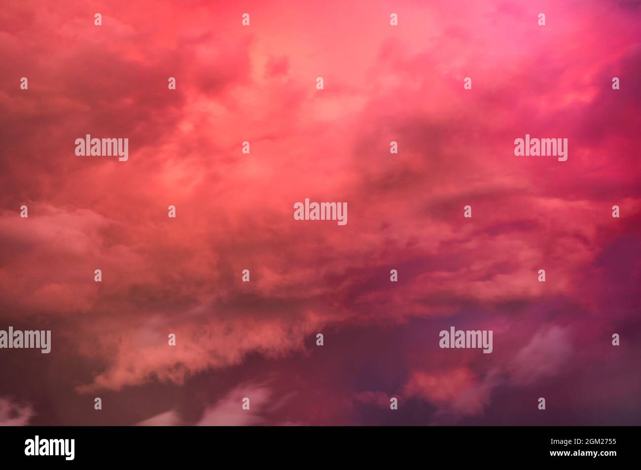 Dramatic sky with cloudy at sunset. Natural background Stock Photo