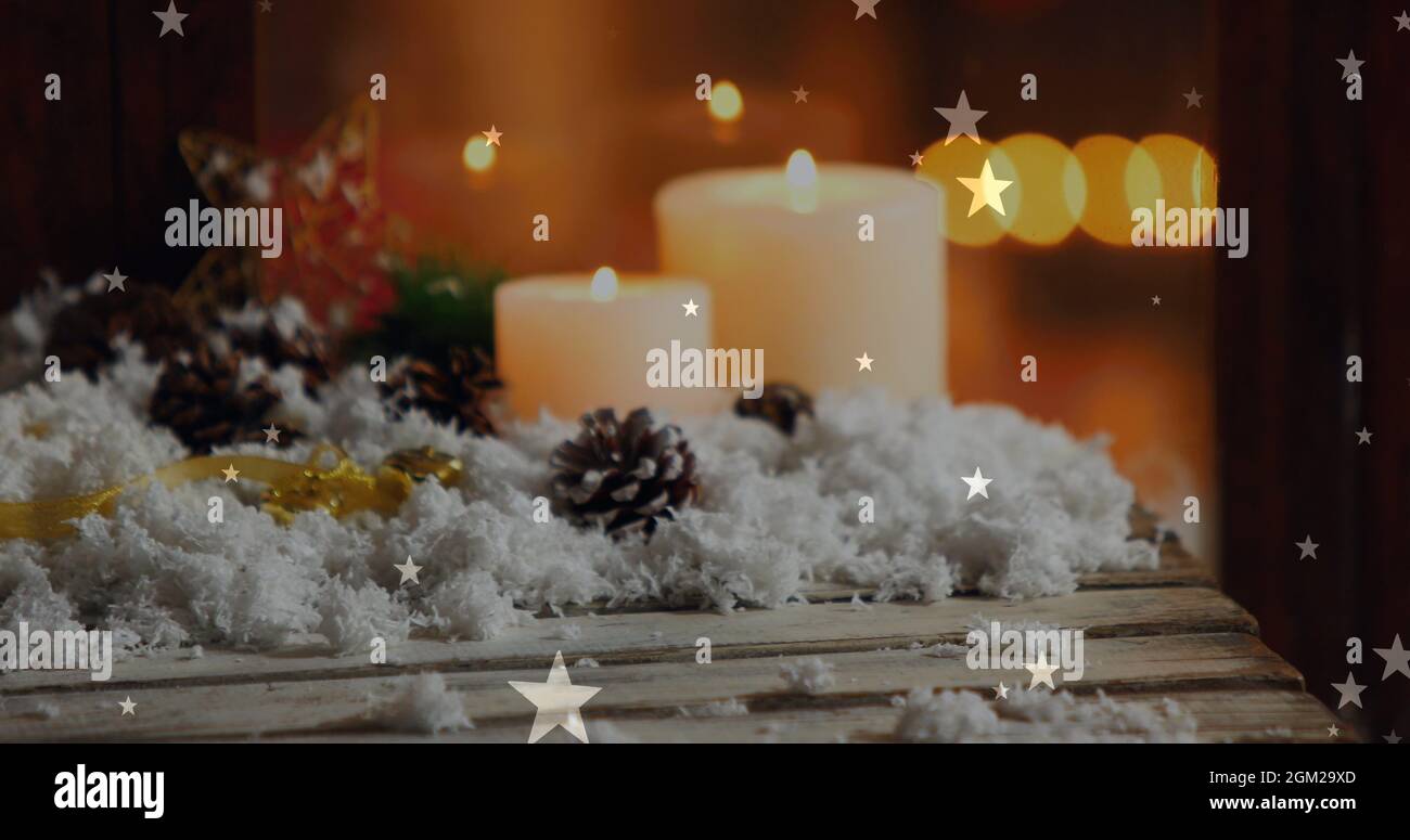 White Stars Water Candle main image 1